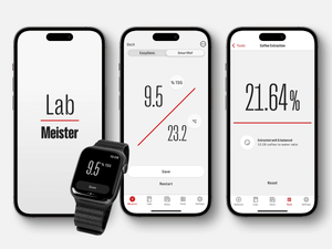 Lab Meister App for SmartRef Digital Refractometer TDS Measurement and Extraction Calculator for Coffee