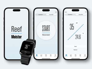Reef Meister App for SmartRef Digital Refractometer Saltwater Aquarium and Pool Salinity in PPT, PSU, SG
