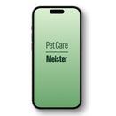 Smartphone Pet Care Meister app on a white background